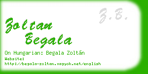zoltan begala business card